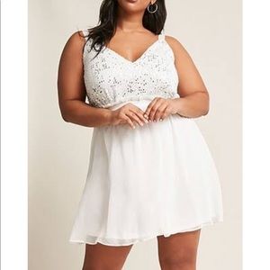 Forever 21 White Sequin Dress 1x